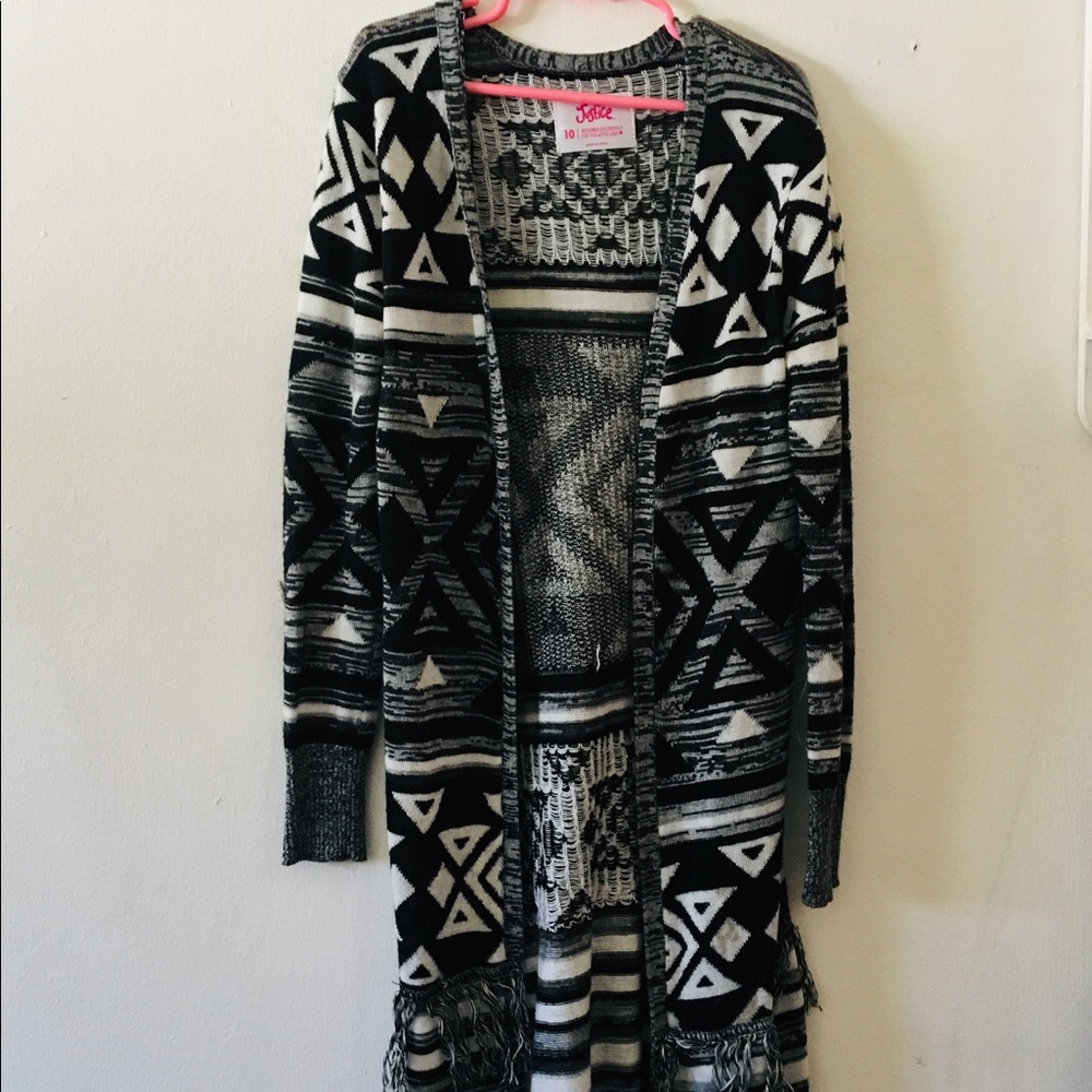 Long thin sweater